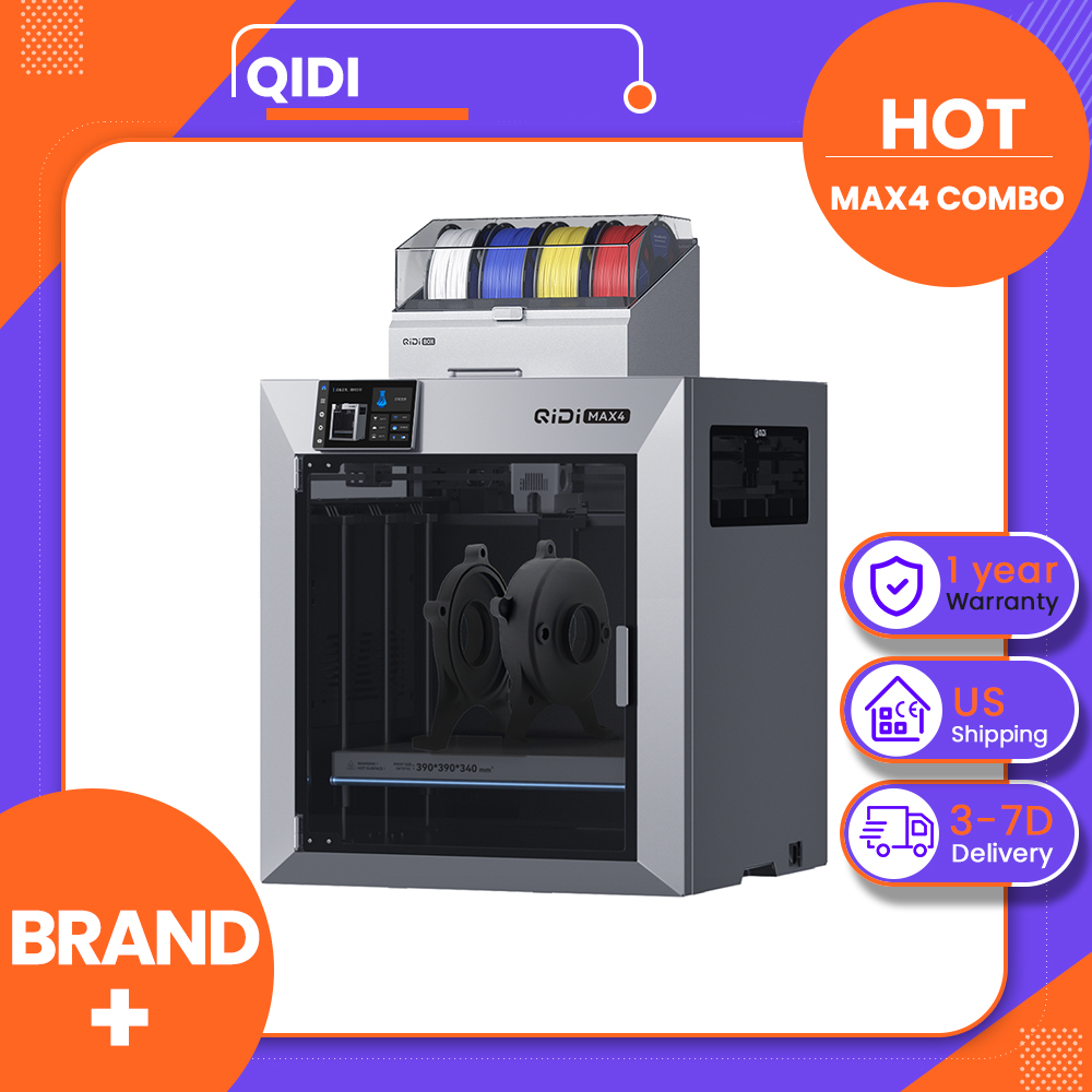 Direct Drive Dual Gear Extruder High Speed - طابعة ثلاثية الأبعاد QIDI Max4 Combo،
